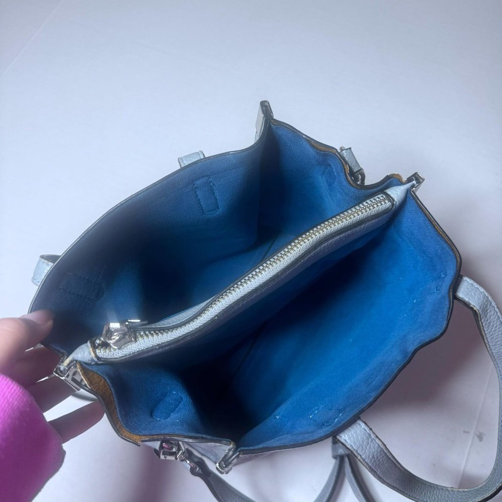 Steve Madden Light Blue Adjustable Detachable Crossbody Strap Small Purse Bag - Picture 5 of 13